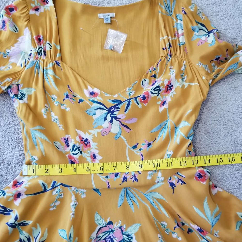 Floral Print Long-Sleeve Mini Dress, Size 2 NWOT - Picture 13 of 16